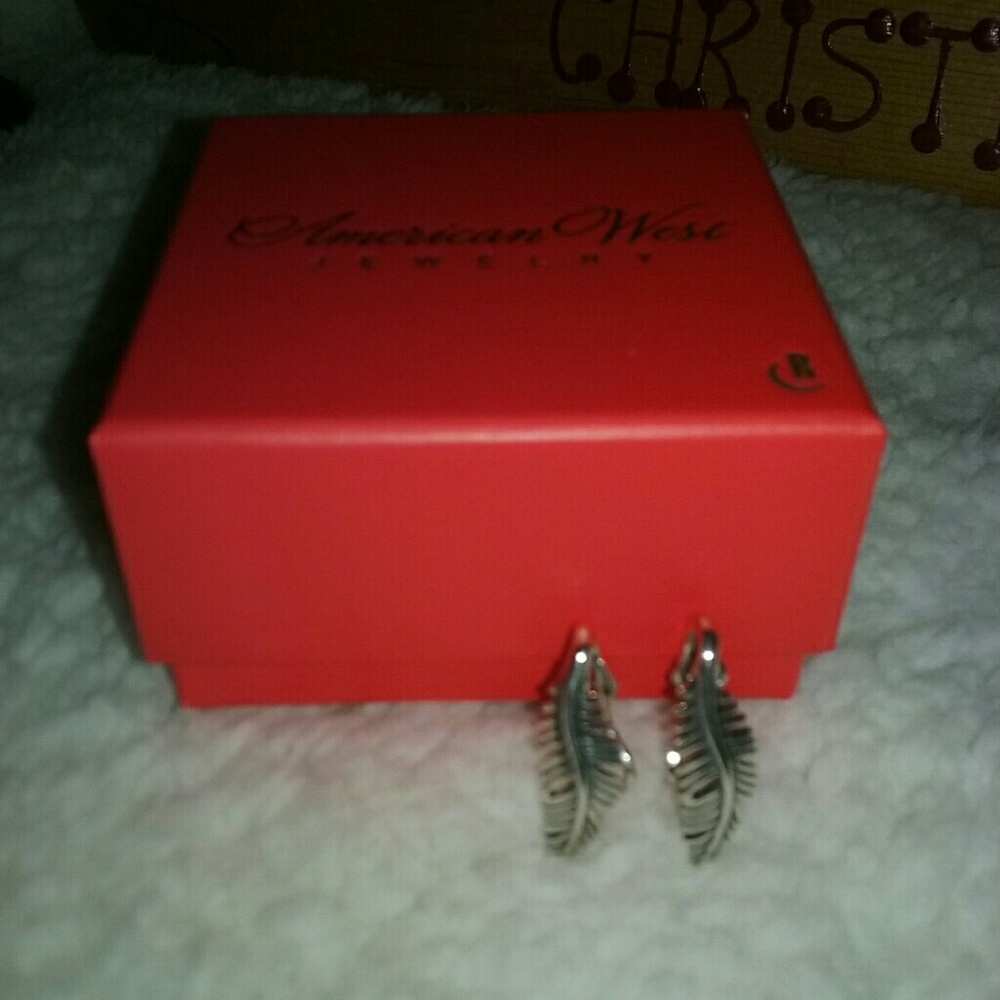 Sterling Silver Feather Earrings